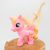 Rózsaszín fogatható fejű gumi unikornis, póni My Little Pony (Én kicsi pónim)  nyalóka mintás