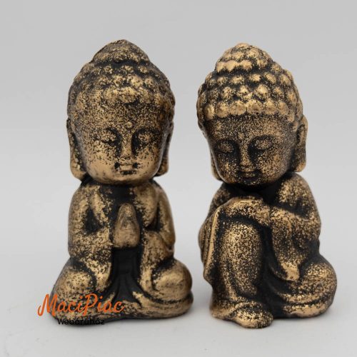 Buddha szobor, figura porcelán dekoráció Feng Shui  2 db Új!