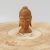 Fából faragott, kisméretű Buddha fejszobor (büszt)