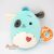 Squishmallows Dookdook teal/türkizkék színű, Frankenstein-stílusú patchwork kutya puha párna Halloween kollekció Címkés!