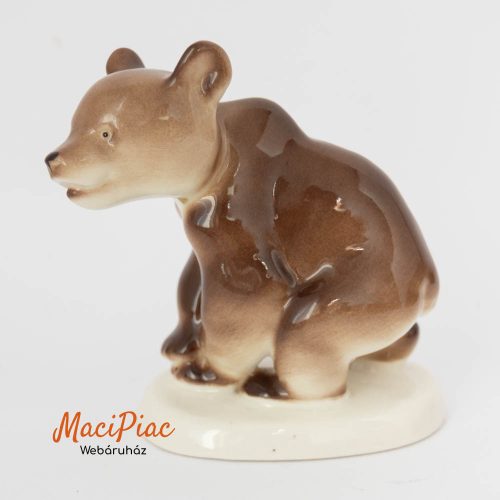 Szovjet Lomonoszov (LFZ) (orosz) porcelán medvebocs figura