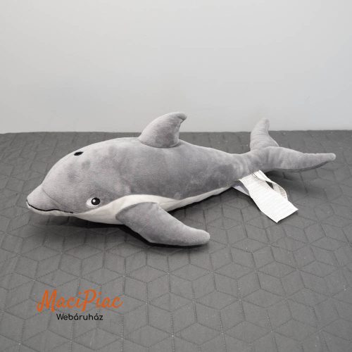 Ikea plüss szürke delfin Címkés!