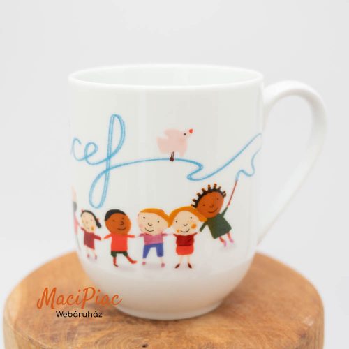 Vintage UNICEF porcelán bögre, kávéscsésze Jelzett 2011