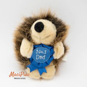  Plüss nagyon kedves sün, süni, sündisznó apák napjára „No.1 Dad” felirattal 1990-2000 Russ márka