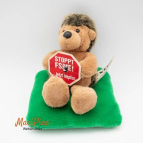   Kullancs- és FSME-ellenes plüss sündisznó zöld fűpárnán Állítsátok meg az FSME-t! ...oltás most! Baxter
