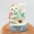 Retro kínai pandás porcelán váza / tolltartó – Bécsi éttermi reklámtárgy