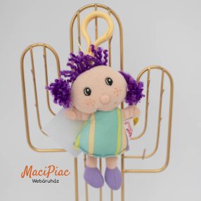   Lila hajú rongybaba német Zapf Creation kulcstartó táskadísz neve: Samy „Mini Ragdoll"
