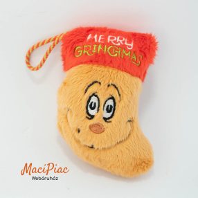   Plüss GRINC, Grincs The Dr. Seuss Grinch karácsonyi csizma plüss figura, kabala, dekoráció 2024 Mc Donalds 