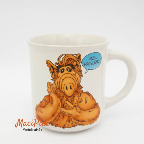 Vintage ALF mintás bögre NULL PROBLEMO! felírattal 1988