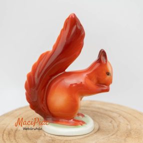    Hollóházi vintage porcelán mókus részletgazdag festéssel, gyűjteményből 1.oszt.figura, nipp, dísztárgy 1970-1989 Jelzett!