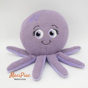   Luna - plüss polip (lila, kötött) Knitty Friends ócean Penny 