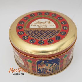   Kerek német Lindt 1001 WEIHNACHTS TRAUM csokoládés, bonbonos fémdoboz LINDT&SPRÜNGLI