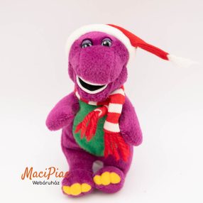    Fisher Price Barney lila plüss dinoszaurusz Mikulás sapkában 1999-es