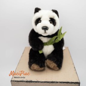   Plüss panda, pandamackó zöld bamuszlevéllel LEOSCO UNI-TOYS Német 