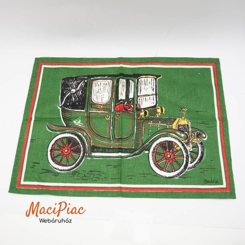Textil étkezési tányér alátét 4 db 2-2 különbőző Retro autó mintás Beatrix