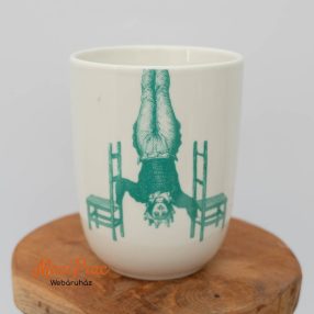   Porcelán vintage limitál pohár, bögre „P & T” jelzéssel.  Paper & Tea Berlin művészeti gyűjtői design
