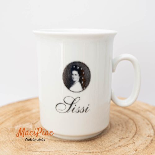 Meini Kaffee kávéd porcelán fehér bögre Sissi mintás Jelzett!
