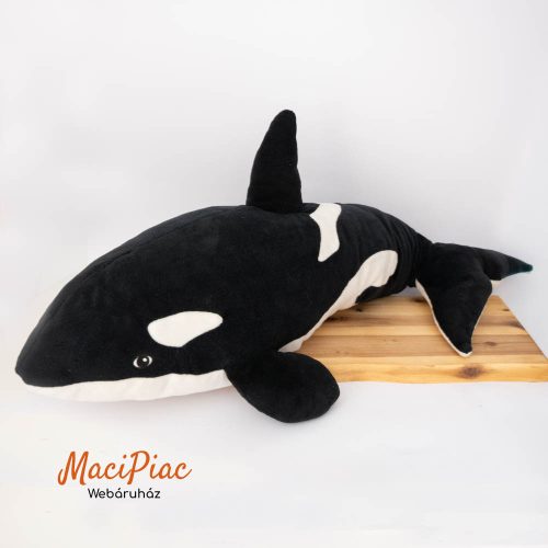 Puha játékfigura, kardszárnyú delfin/fekete fehér, 72 cm Ikea BLÅVINGAD 