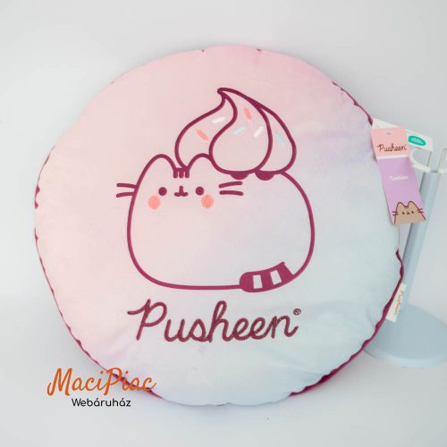 Kerek cica mintás párna, díszpárna pusheen chshion Új! OKEO TEX