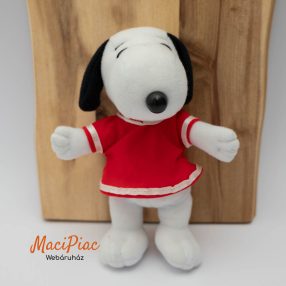   Plüss kutya Kinder Ferrero Maxi plüss Snoopy piros ruhában 1990