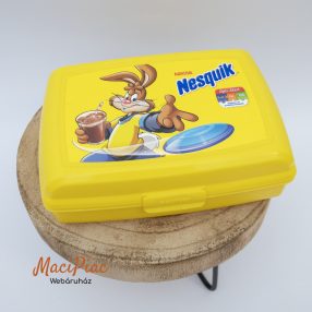   Nesquik kakaós sárga téglalap alakú uzsonnás, uzsonnatartó felnyitható tetejű műanyag doboz gyerekeknek CURVER