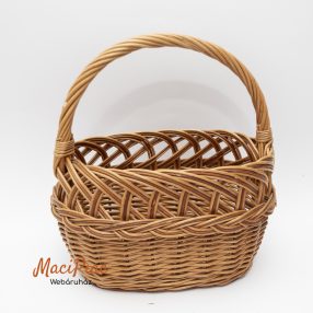   Fonott vesszű kosárka, sziromszóró kosár (bevásárlókosár) kislánynak 