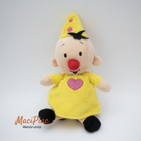   Plüss színes bohóc figura Studio 100 Belgium 40 cm német emberi hanghatással (elemes) Bumba knuffel