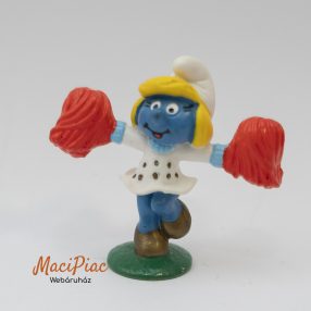   Vintage 1996-es Peyo Schleich Smurf Hupikék Törpikék gumi pompom lány Törpilla