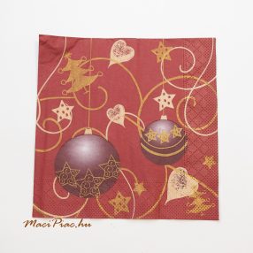   Bordó színű, Karácsonyi szalvéta Spar, Dekor-Servvietten 33x33 cm 3 rétegű
