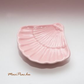 Porcelán kagyló alakú tányérka, mini kináló 