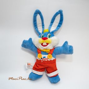   Kinder plüss nyúl, nyuszi kantáros nadrágban hímzéssel Ritka, régebbi!