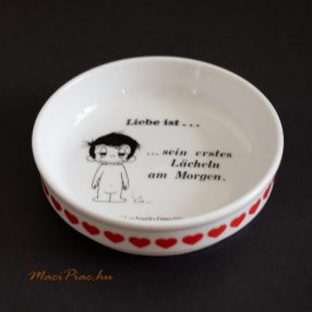   Porcelán kis mini tányér szivecske mintás Bavaria Német! S.P.M.