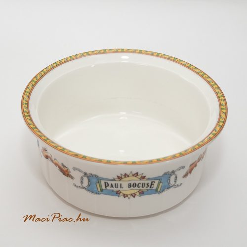 Kerek mély porcelán francia egyedi tál Villeroy und Boch Auflaufform Paul Bocuse konyhafőnök  Vilbofour Classic kollekciós darabja  Jelzett! Eredeti! Nagyon ritka!