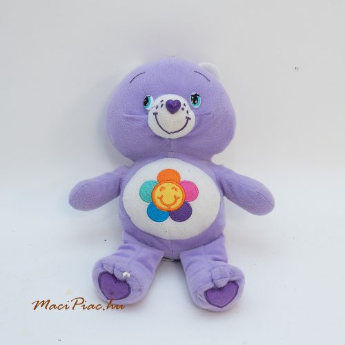 Plüss Gondos bocsok CARE BEARS Share Bear  lila, színes virág mintás Harmony bocs