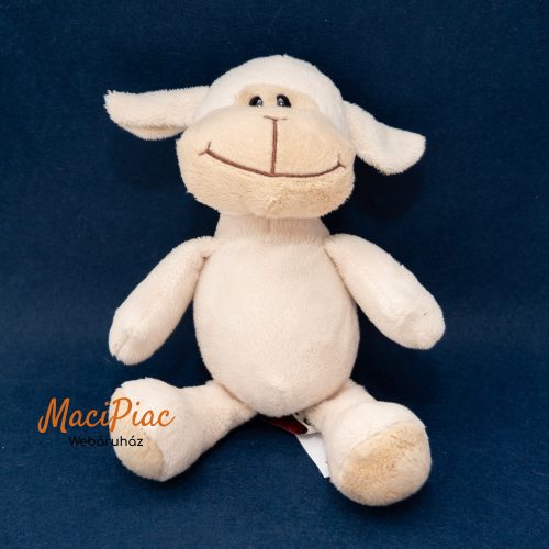 Kinder plüss bárány, bari fehér sima bundázott