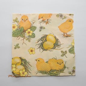   Húsvéti virág, kiscsibe, tojás mintás szalvéta Paw Decor Collection 