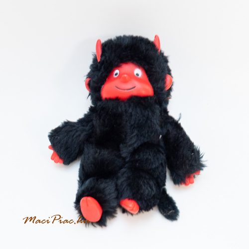 Fekete plüss ördög Moncsicsi Monchhichi plüss ördög