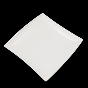   East Meets West fehér porcelán süteményes tányér, 17x17 cm   Maxwell & Williams