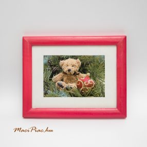Pink fa képkeret 10x15-ös képhez 