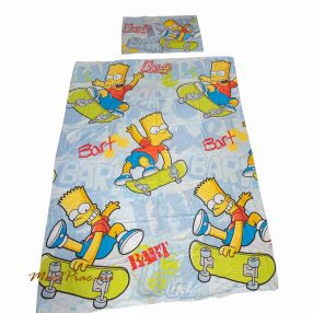   Gyerek pamut  ágyneműhuzat, paplan és félpárna szett  BART THE SIMPSONS
