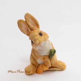  Vintage nyuszi sárgarépával a kezében mini húsvéti dekoráció ARTEFICE DECORATO A MANO jelzett Italy