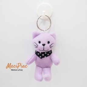   Plüss levendula lila cica pöttyös kendővel La Gacilly France Bontatlan