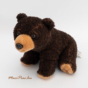   Élethű ülő plüss barna medve, maci Leosco Uny Toys Német (különleges bunda)
