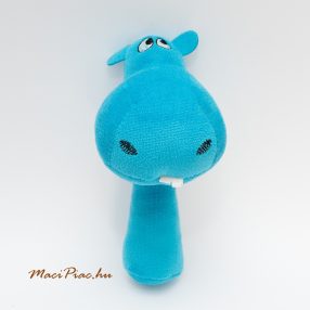   Kék színű zörgős plüss víziló, könnyű megfogni a babának
