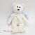 Plüss maci, mackó fehér, kék szárnyal TY Beanie Baby star the Angel Bear Available Holding 1998