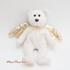   Plüss maci, mackó arany színű, angyalszárnyakkal Rare TY Beanie Baby Babies Angel Bear HALO 2 II 2000 