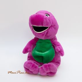    Fisher Price Barney lila plüss dinoszaurusz nagyon puha, sok mikrogolyóval a tetében, ültethető 