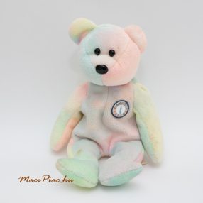   Plüss Ty maci színes 1 éves, szülinapos Régi TY 1999 B.B. Bear Birthday Beanie Baby 