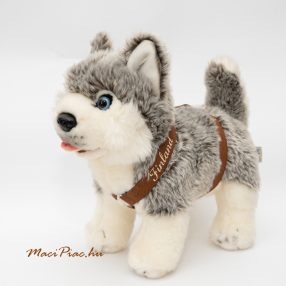   Plüss Vivantti husky hámmal márkás plüss játék gyerekeknek 