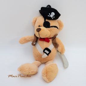 Plüss maci félszemű kalóz szereléásben